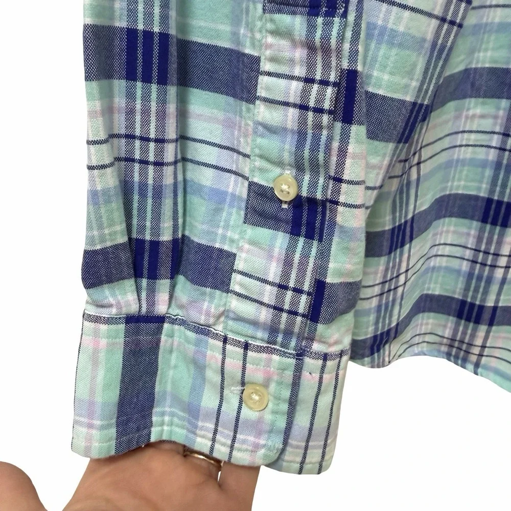 Polo Ralph Lauren Men Pony Tartan Plaid Oxford Shirt Size XXL Classic Fit Preppy